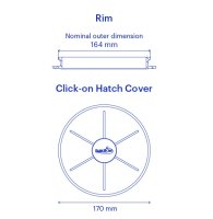 Kajaksport 15 Click-on Round Hatch Cover