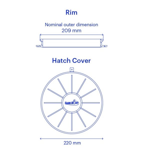 Kajaksport 20 Rubber Round Hatch Cover