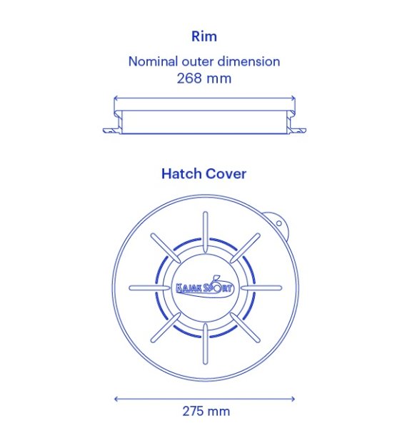 Kajaksport 25 VCP Rubber Round Hatch Cover